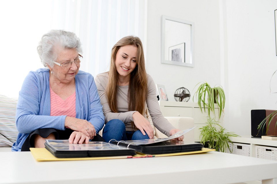 Peace of Mind Care - Caregiver Providing Companionship for Elderly Woman